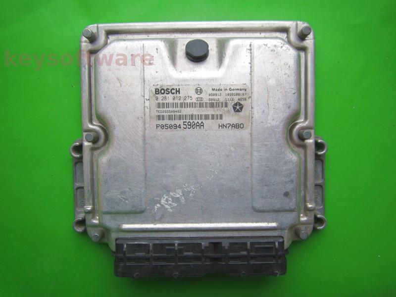 ECU Chrysler Voyager 2.8CRD P05094590AA 0281012275 EDC15C5^