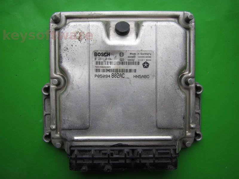 ECU Chrysler Voyager 2.5CRD P05094802AC 0281013001 EDC15C5
