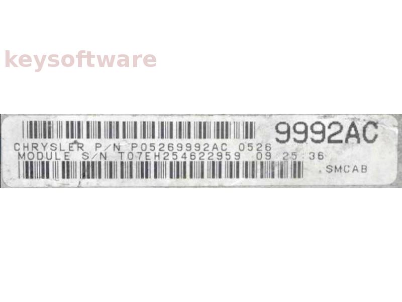 ECU Chrysler Neon 2.0 P05269992AC SMCAB {