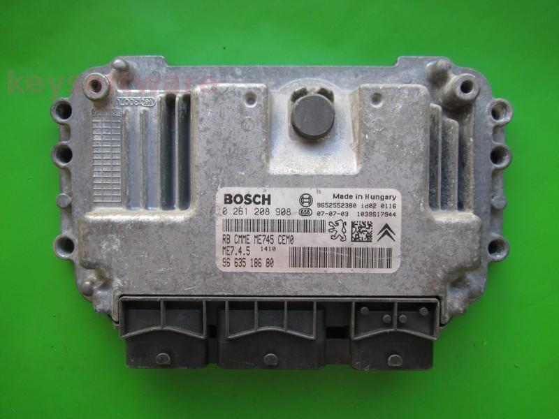 ECU Citroen Xsara Picasso 1.6 9663518680 0261208908 ME7.4.5 }