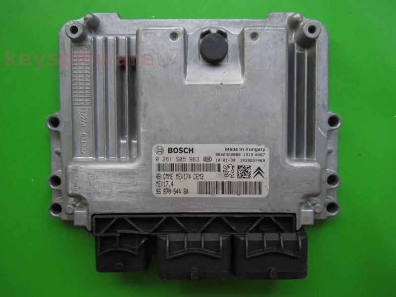 ECU Citroen C3 1.6 9667054480 0261S05963 MEV17.4 +