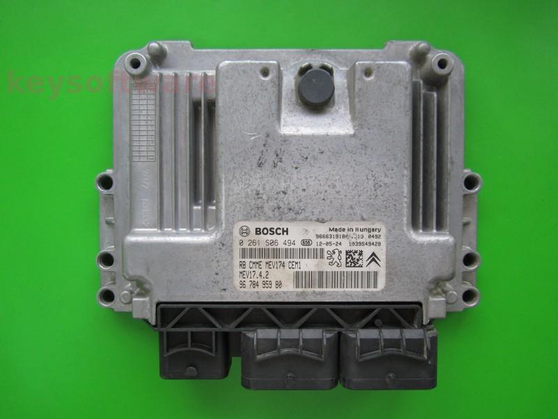 ECU Peugeot 208 1.4 9678495980 0261S06494 MEV17.4.2