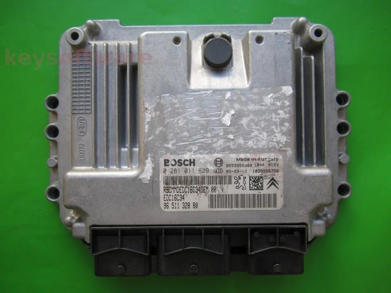 ECU Citroen C4 1.6HDI 9651132880 0281011629 EDC16C34 NH {+