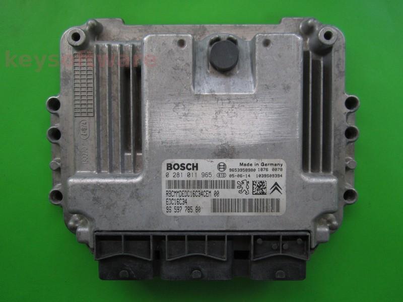 ECU Citroen C3 1.6HDI 9659778580 0281011965 EDC16C34