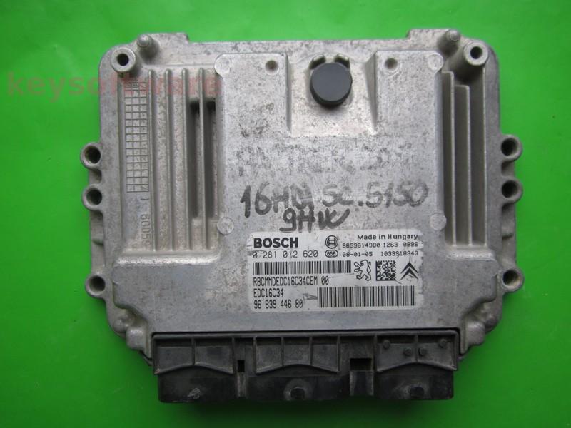 ECU Citroen Berlingo 1.6HDI 9663944680 0281012620 EDC16C34 9HW }