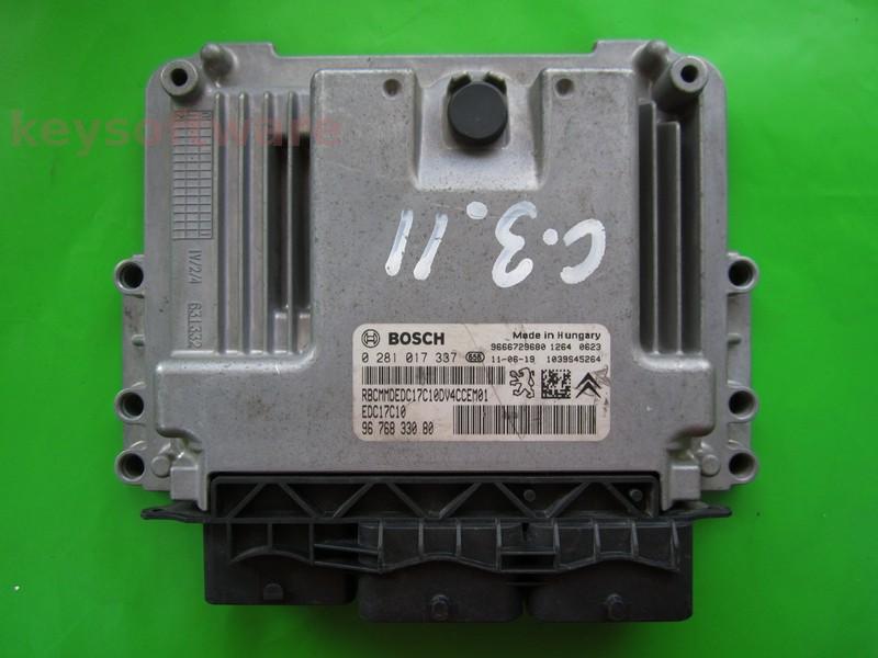 ECU Citroen C2 1.4HDI 9676833080 0281017337 EDC17C10