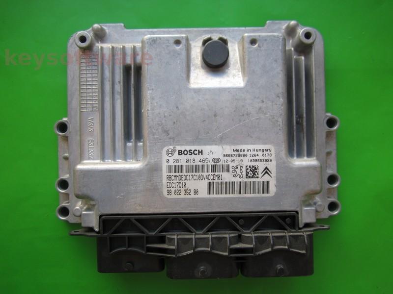 ECU Citroen C3 1.4HDI 9802236280 0281018465 EDC17C10