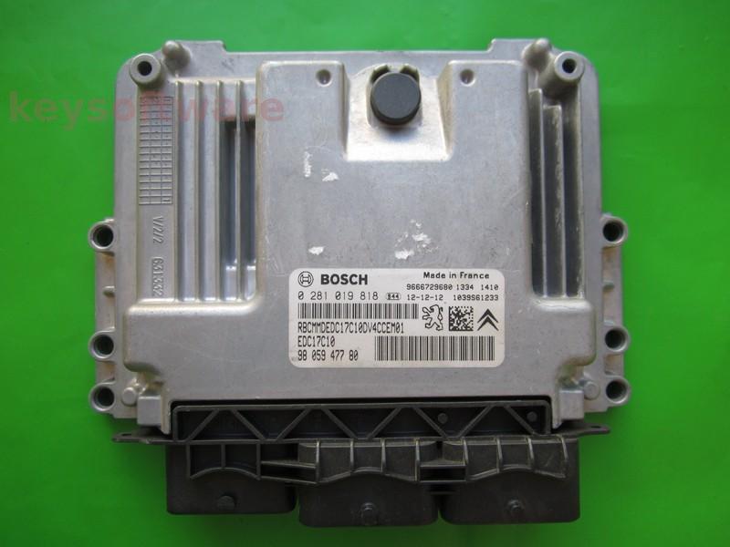 ECU Citroen C3 1.4HDI 9805947780 0281019818 EDC17C10 }