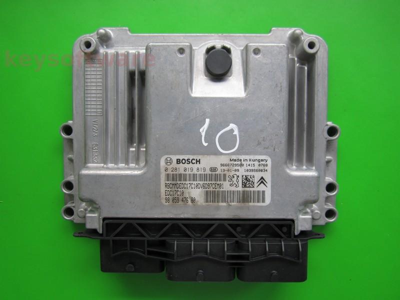 ECU Citroen C3 1.6HDI 9805947680 0281019819 EDC17C10