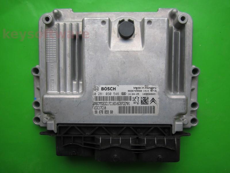 ECU Citroen Berlingo 1.6HDI 9807885980 0281030546 EDC17C10 }