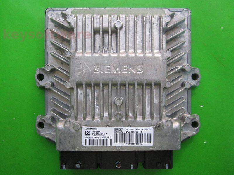 ECU Peugeot 407 2.0HDI 9661835480 5WS40264E-T SID803A {