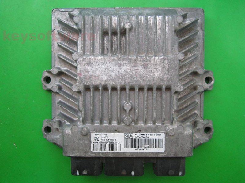 ECU Citroen C1 1.4HDI 9664780280 5WS40691A-T SID805