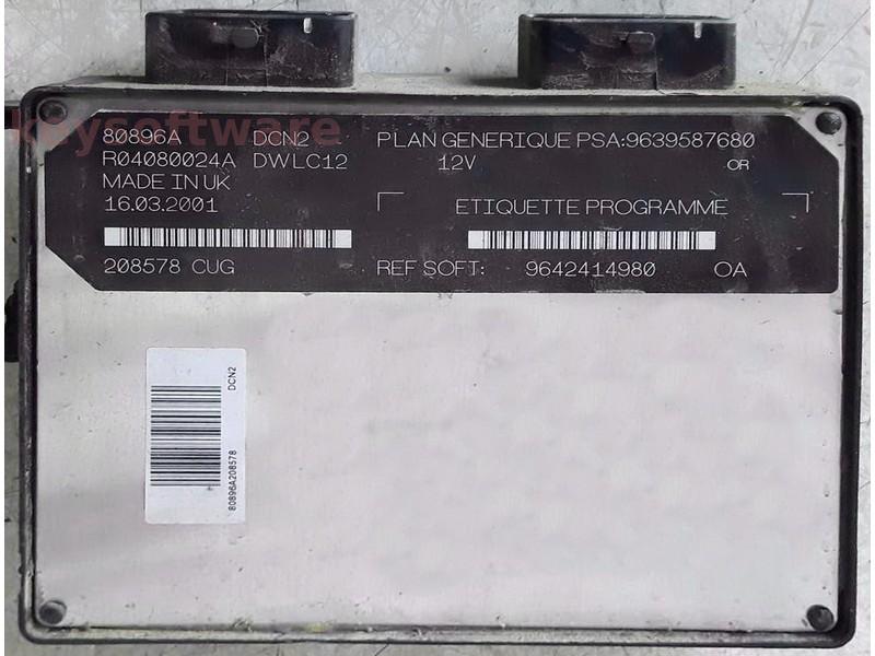 ECU Citroen C15 1.9D 9639587680 9642414980 DCN2 {