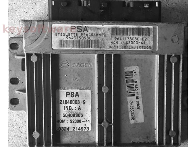 ECU Citroen Xsara 1.4 9643750580 21646063 S2000 {