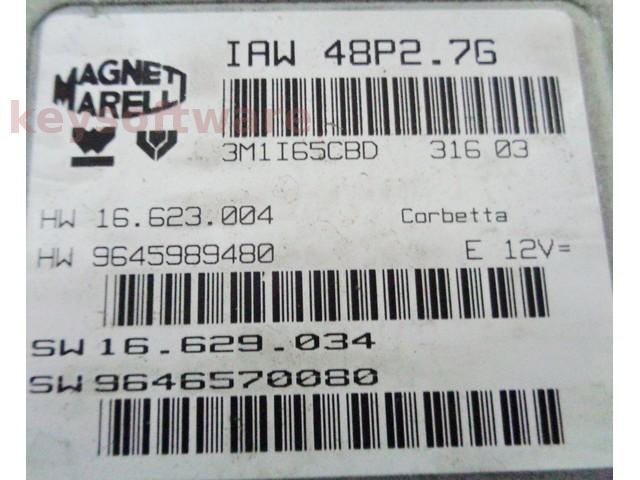 ECU Citroen C3 1.1 9646570080 9645989480 IAW 48P2.7G {
