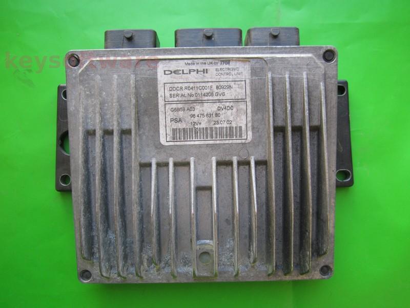 ECU Citroen C3 1.4HDI 9647563180 80929N DDCR +