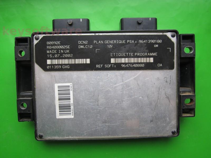 ECU Citroen Berlingo 1.9D 9647640880 9641390180 DCN2
