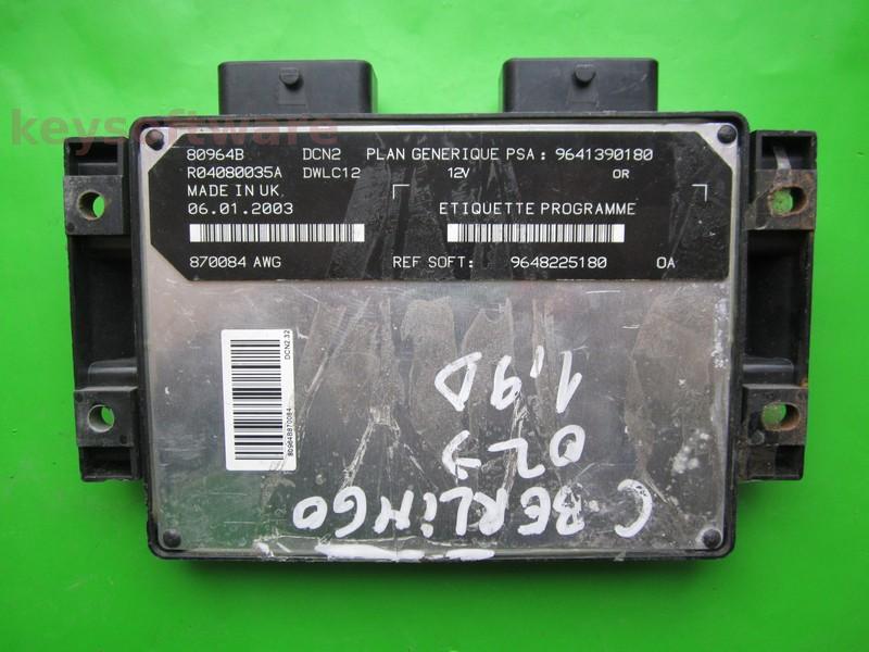 ECU Citroen Berlingo 1.9D 9648225180 9641390180 DCN2