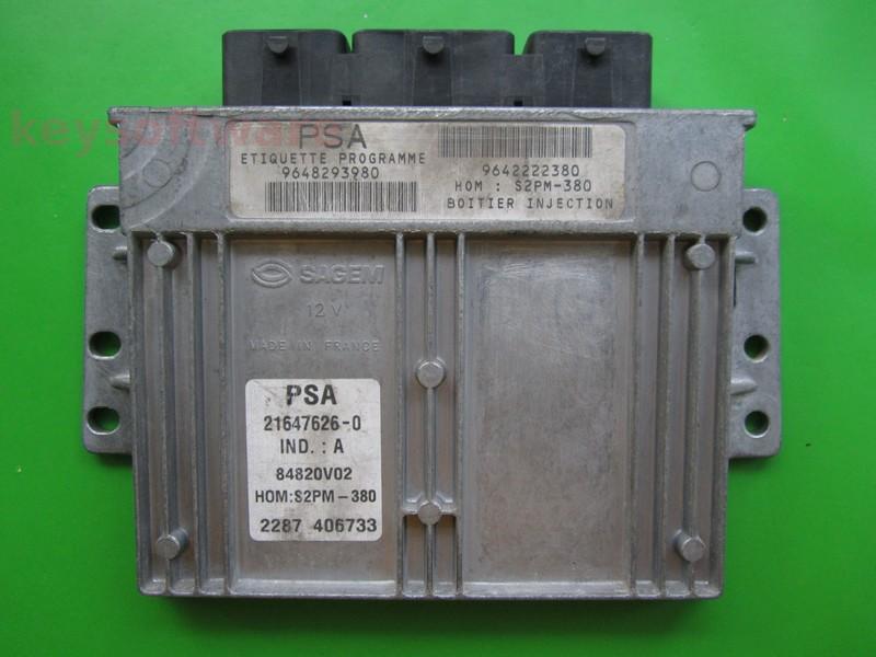 ECU Citroen C3 1.4 9648293980 21647626 S2PM-380