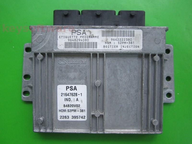 ECU Citroen C3 1.4 9648294080 21647628 S2PM-381