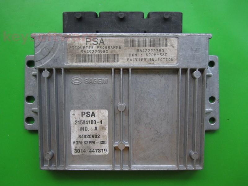 ECU Citroen C3 1.4 9649220980 21584100 S2PM-380 +