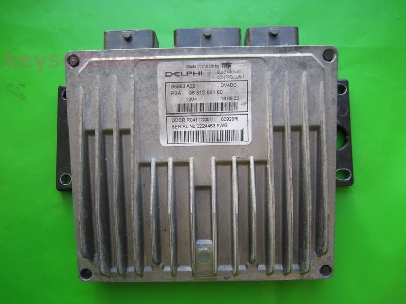 ECU Citroen C3 1.4HDI 9651399180 80929R DDCR
