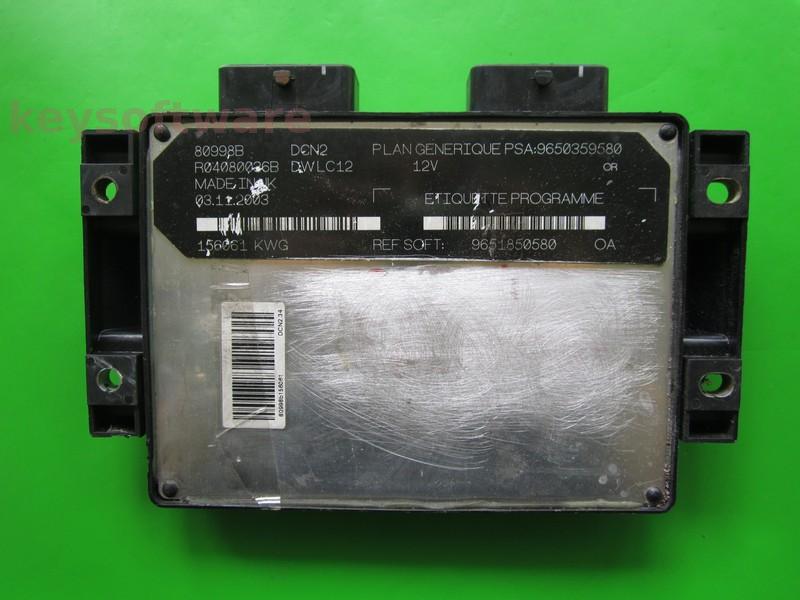 ECU Citroen Berlingo 1.9D 9651850580 9650359580 DCN2