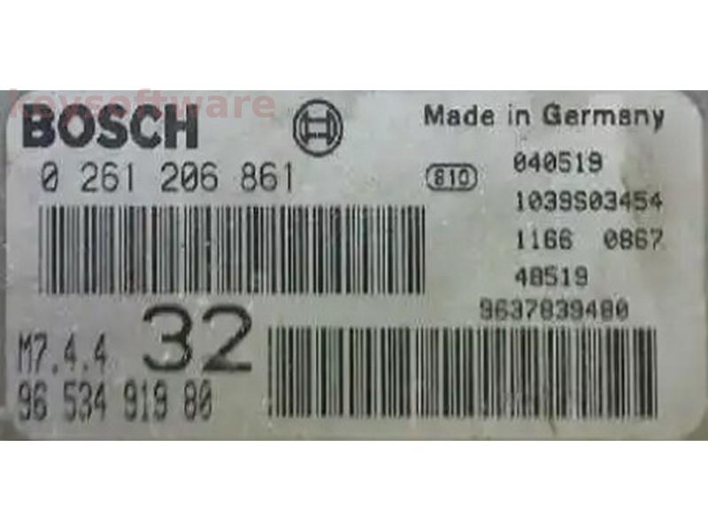 ECU Peugeot 306 1.6 9653491980 0261206861 M7.4.4