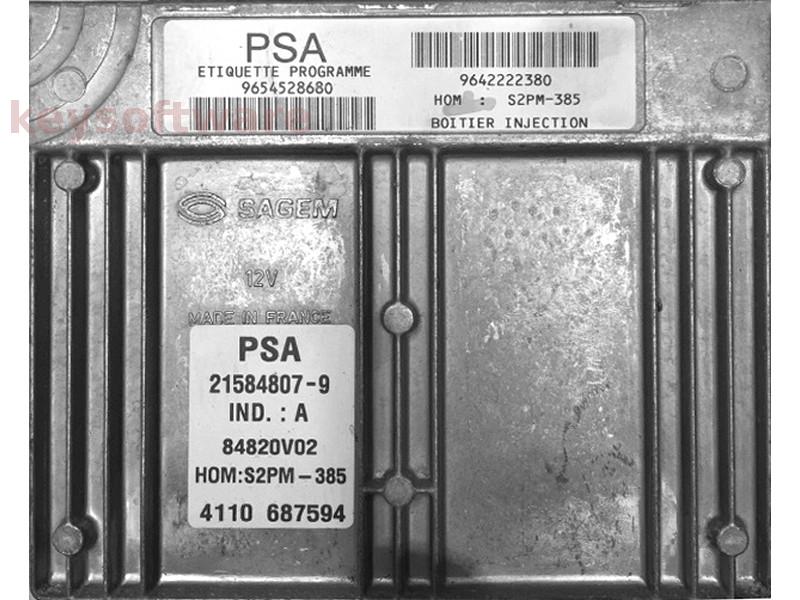 ECU Citroen C3 1.4 9654528680 21584807 S2PM-385