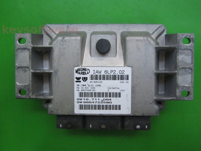 ECU Citroen C4 1.4 9654722580 9647498180 IAW 6LP2.02
