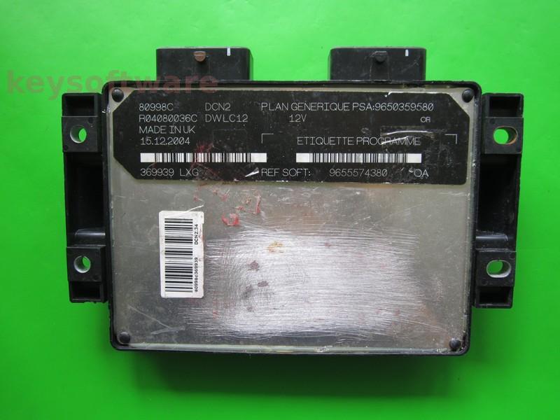 ECU Citroen Berlingo 1.9D 9655574380 9650359580 DCN2