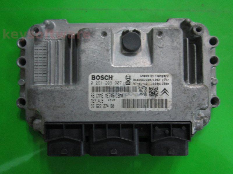 ECU Citroen C2 1.6 9662227480 0261208907 ME7.4.5