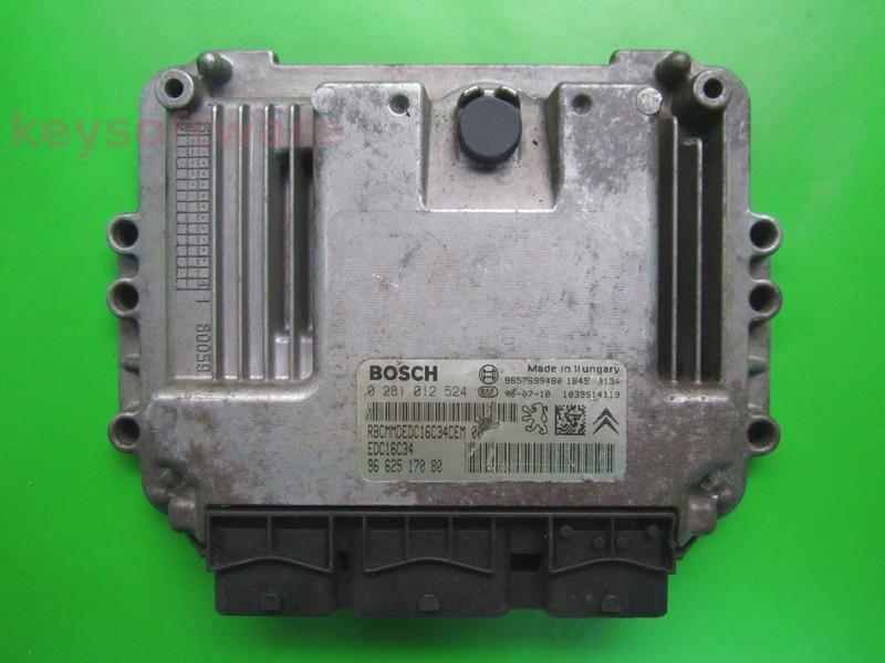 ECU Citroen C3 1.4HDI 9662517080 0281012524 EDC16C34
