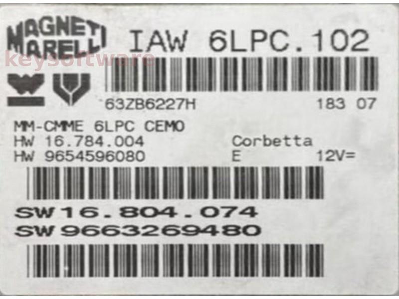 ECU Citroen C3 1.4 9663269480 9654596080 IAW 6LPC.102