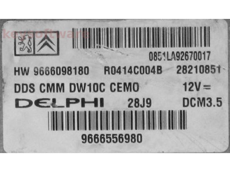 ECU Peugeot 5008 2.0HDI 9666556980 28210851 DCM3.5 {