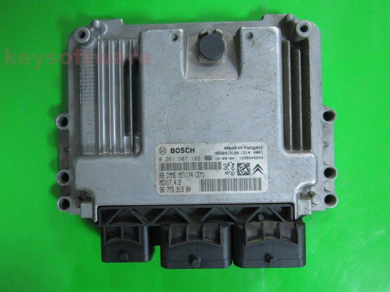 ECU Citroen C3 1.4 9677591980 0261S07189 MEV17.4.2 {