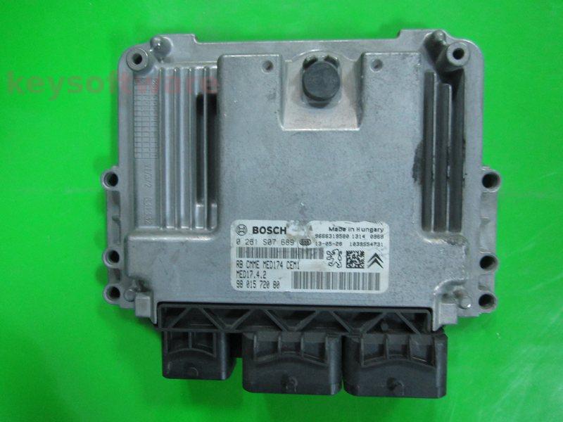 ECU Citroen DS3 1.6 9801572080 0261S07689 MED17.4.2