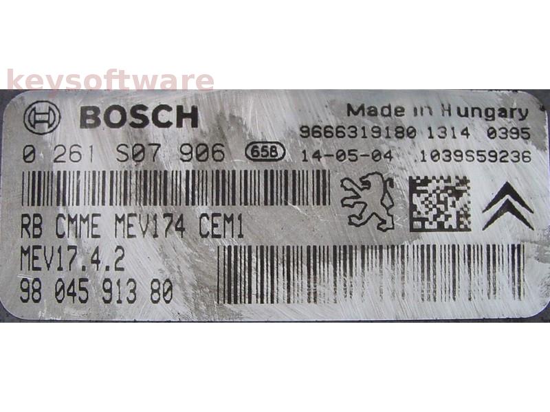 ECU Citroen C3 1.6 9804591380 0261S07906 MEV17.4.2 {