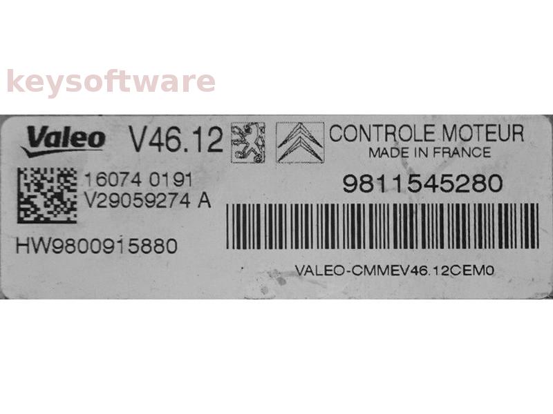 ECU Citroen C3 1.2 9811545280 9800915880 V46.12
