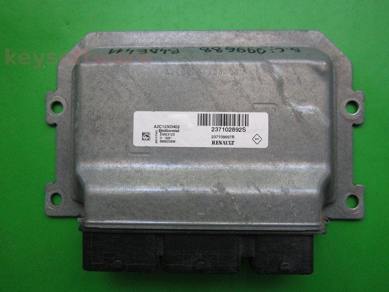 ECU Dacia Logan 1.0 237102892S 237108697R EMS3125