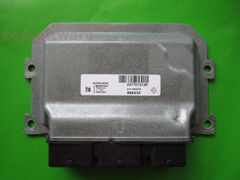 ECU Dacia Sandero 1.2 237107314R 237105337R EMS3125