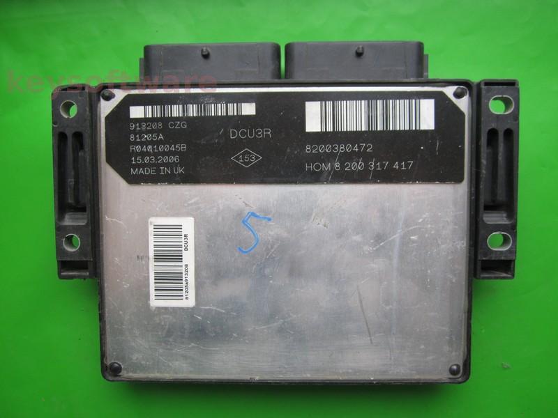 ECU Dacia Solenza 1.9D 8200380472 8200317417 DCU3R
