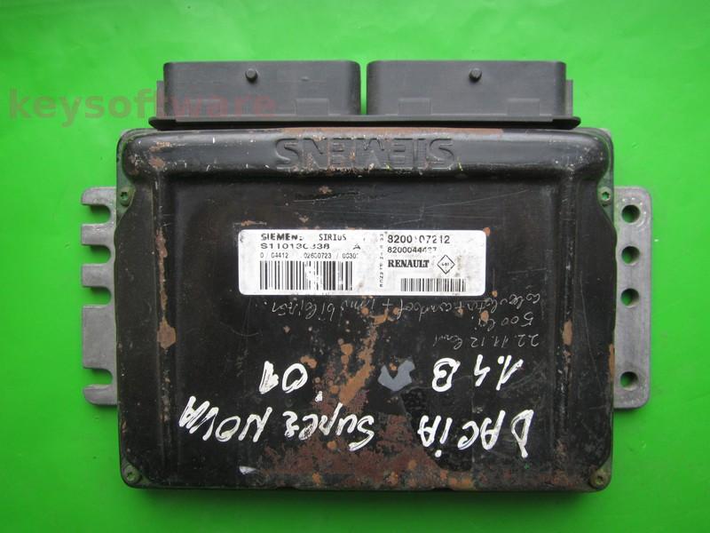 ECU Dacia SuperNova 1.4 8200107212 S110130338A SIRIUS32N IMMOOFF
