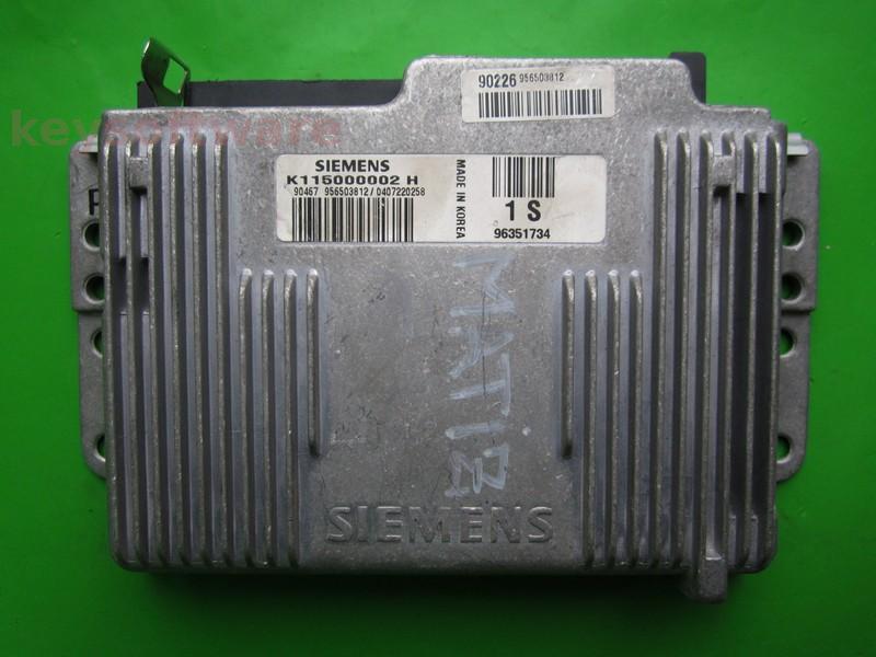 ECU Daewoo Matiz 0.8 K115000002H 96351734 1S