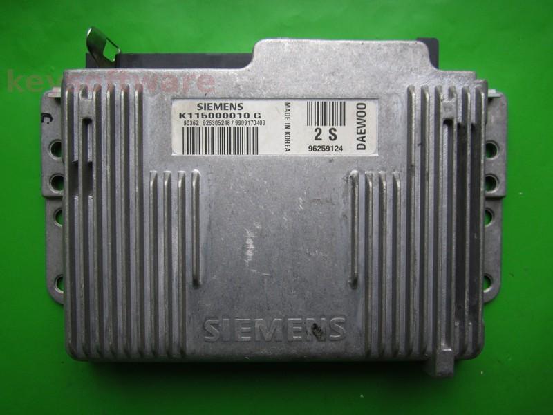 ECU Daewoo Matiz 0.8 K115000010G 96259124 2S