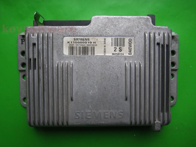 ECU Daewoo Matiz 0.8 K115000010H 96259124 2S