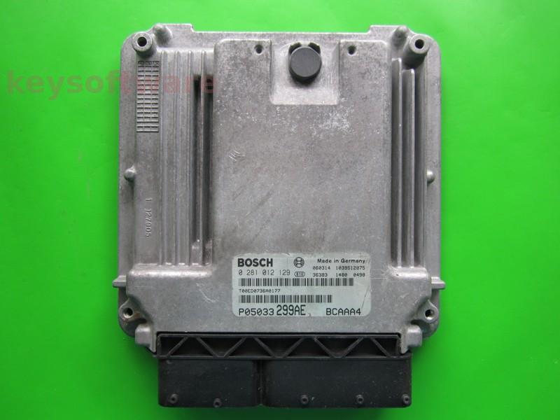 ECU Dodge Caliber 2.0CRD P05033299AE 0281012129 EDC16U31 }