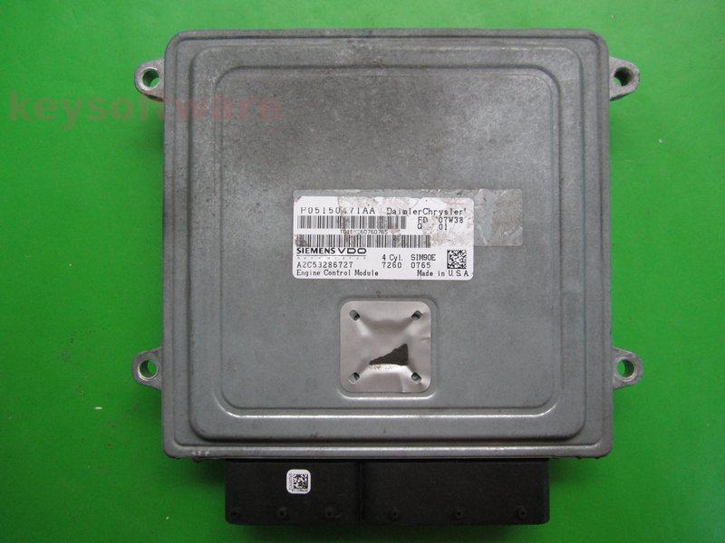 ECU Dodge Caliber 2.0 P05150471AA A2C53286727 SIM90E