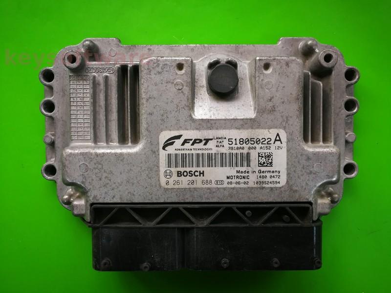 ECU Fiat Bravo 1.4 51805022 0261201688 ME7.9.10