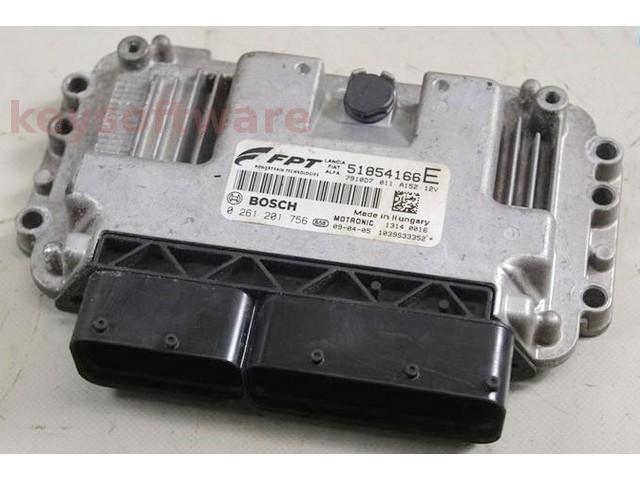 ECU Fiat 500 1.4 51854166 0261201756 ME7.9.10 {